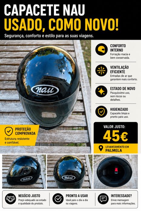 Capacete Nau- usado como novo