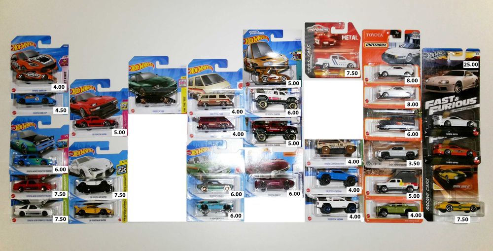 Toyota - Hot Wheels - Matchbox - Majorette - Collectible Cars 1/64