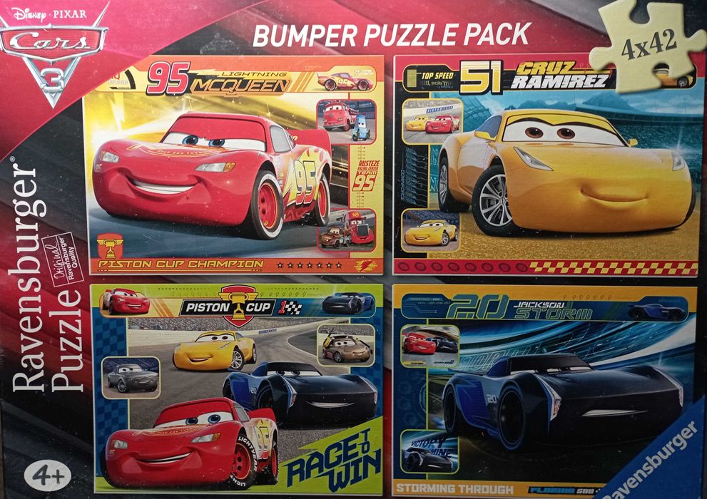 Puzzle 4w1 Zygzak McQueen Disney Pixar Cars 4x42puzzle
