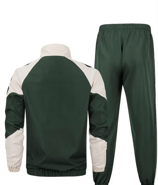 спортивний костюм в стилі 90 чоловічий М-  Л розмір смарагдовий білий