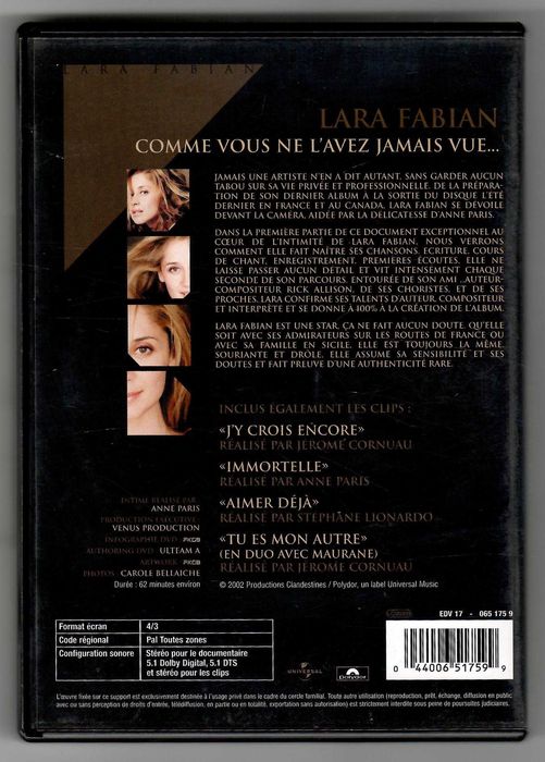 Lara Fabian - Intime [DVD] [Francja]