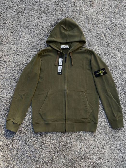 Темно-сіре Зіп худі Stone Island Худи серого цвета Стон Айленд сірий Кофта Стонік Зіпка SI сіра