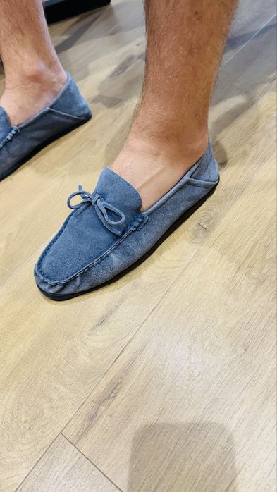 Макасини, туфлі, лофери чоловічі сині zara 42