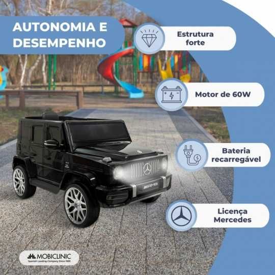 Carrinho elétrico Mercedes Benz, Pedal elétrico, Controle remoto