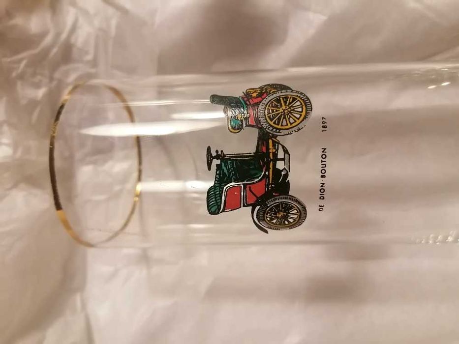 5 copos antigos alusivos a carros