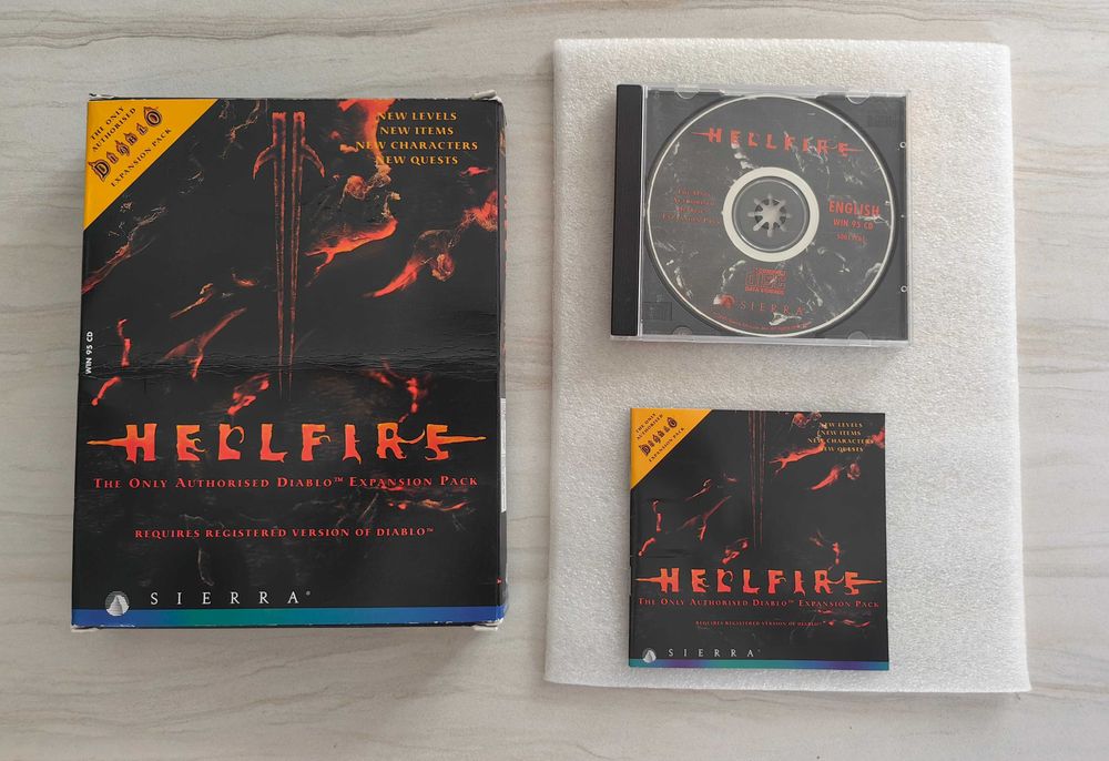 Mega Unikat DIABLO 1: HELLFIRE Premierowy Big Box, Sierra!