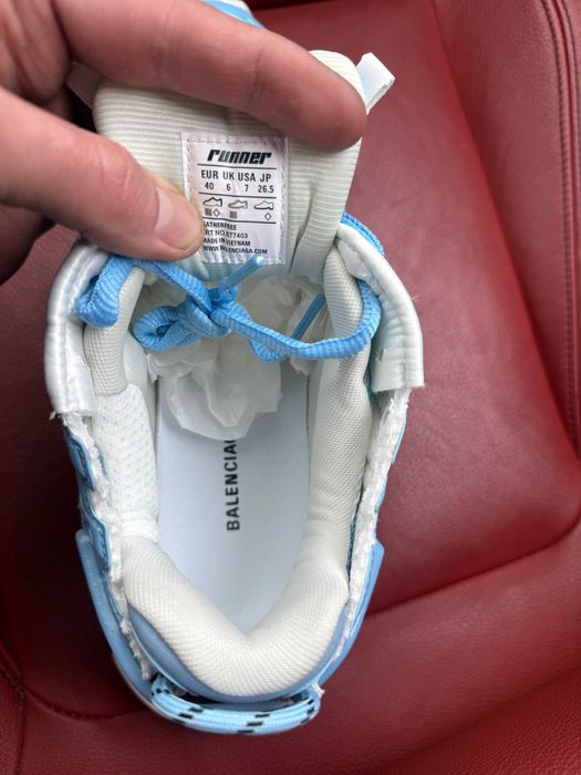 リランラン販売 ОПЛАТА ПІСЛЯ ОГЛЯДУ)Balenciaga Runner Blue White Баленсіага Ранер