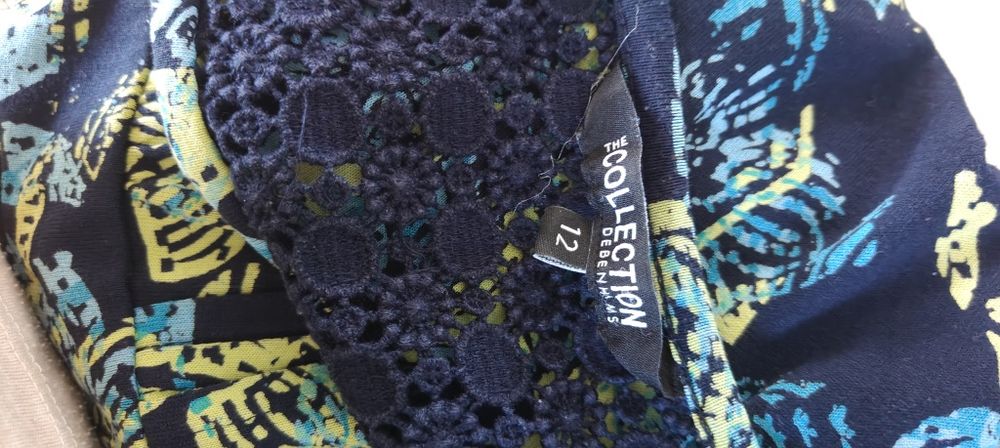 L 40 XL 42 debenhams sukienka maxi długa kwiaty haft
