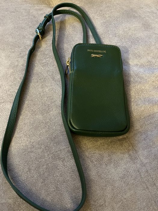 Шкіряна натуральна сумочка під телефон