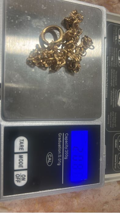 Ouro 19.2k Pulseira de Malha Friso