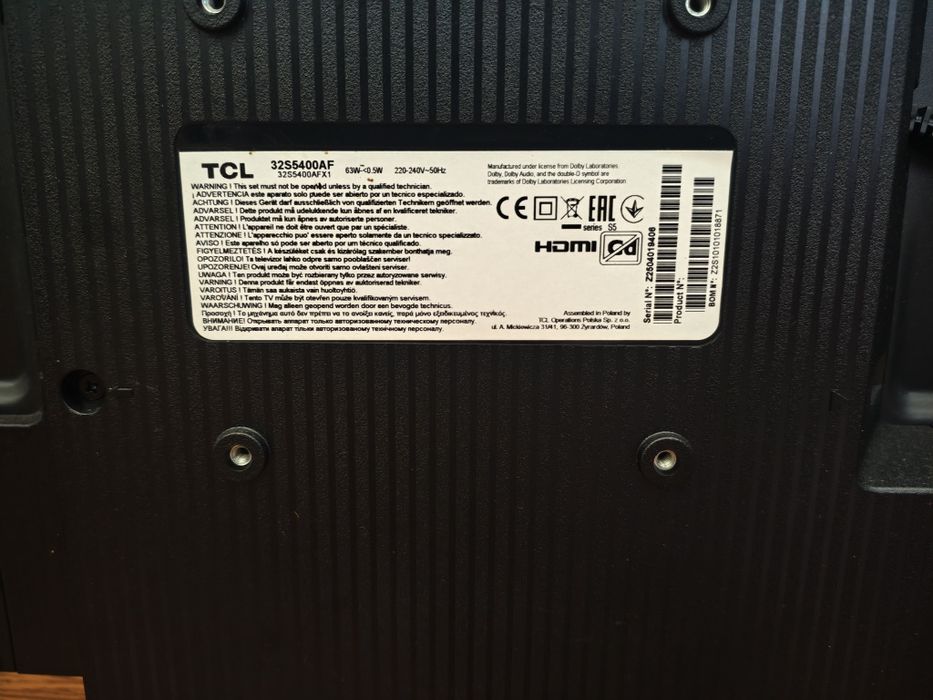 TV TCL 32" - Smart TV Andoid Full HD