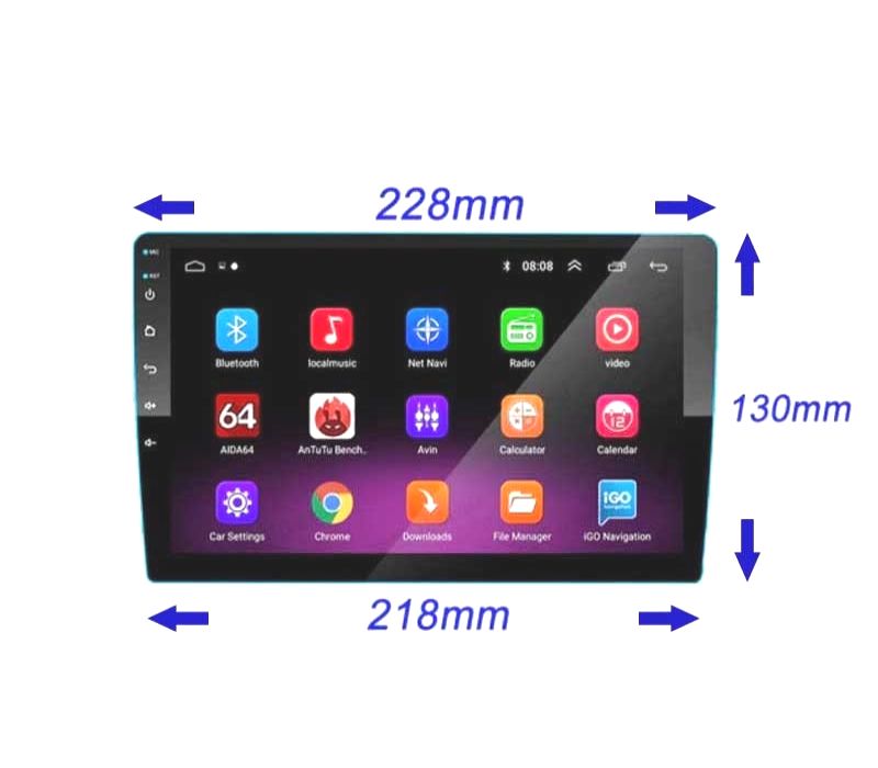 AUTO RADIO 9" ANDROID 13 QUAD CORE 64GB ROM