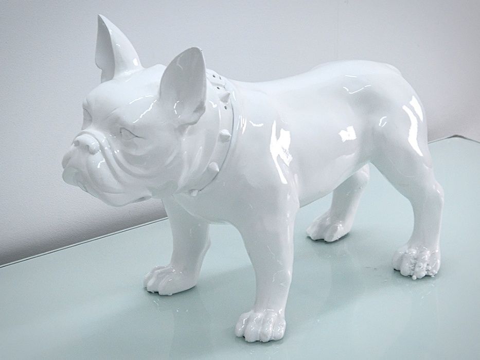 Figurka,figura,buldog czarny matowy 64x54x29 cm.NR.538