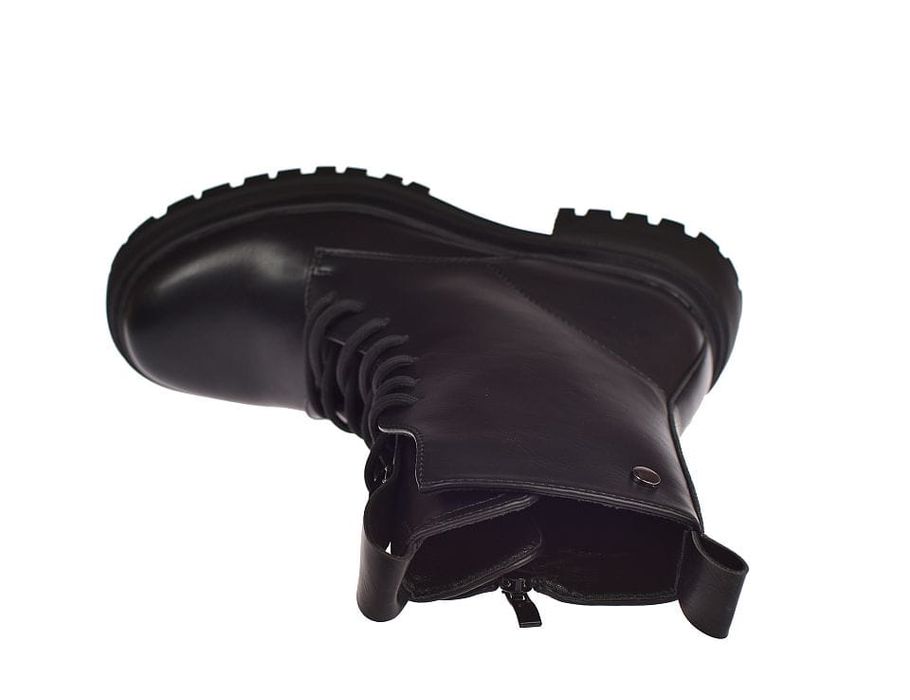 Glany czarne trzewiki workery na suwak wysokie B-3-1383 rozm. 39