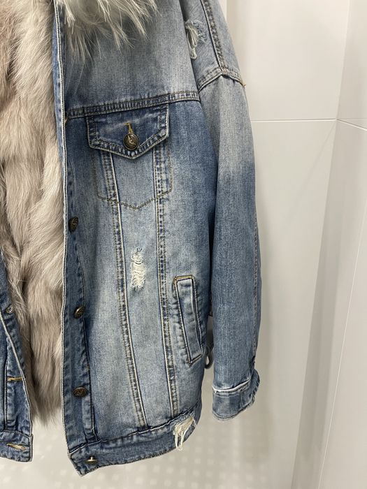Kurtka jeansowa z futrem