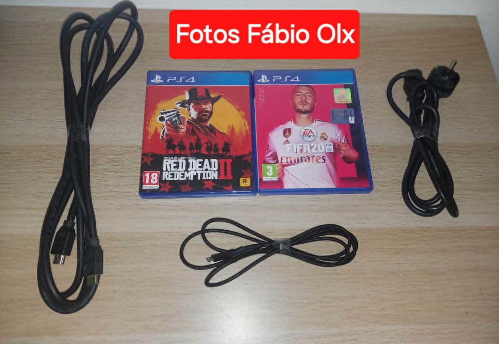 Ps4 Pro 4K de 1 TB + 1 Comando Original + Red Dead Redemption II + Fifa 20 ( Teste Disponível na hora)