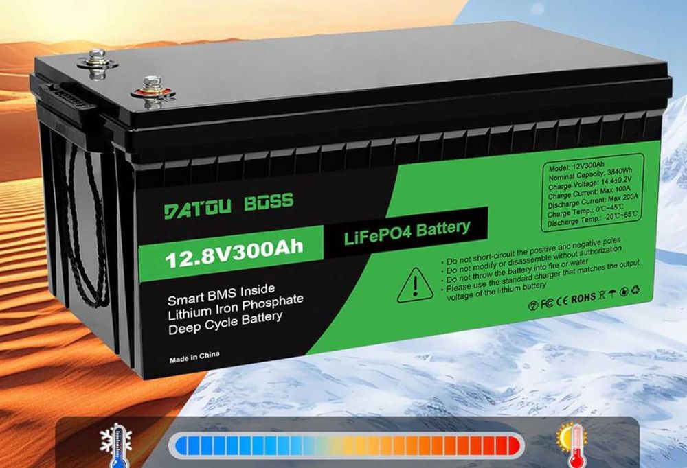 акумулятор 300 Ah 12 V літій-залізо-фосф Datouboss LiFePO4 аккум з BMS