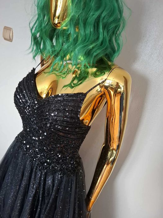 Zjawiskowa suknia na studniówkę Princess Emily Shine BlackR34 Polski p