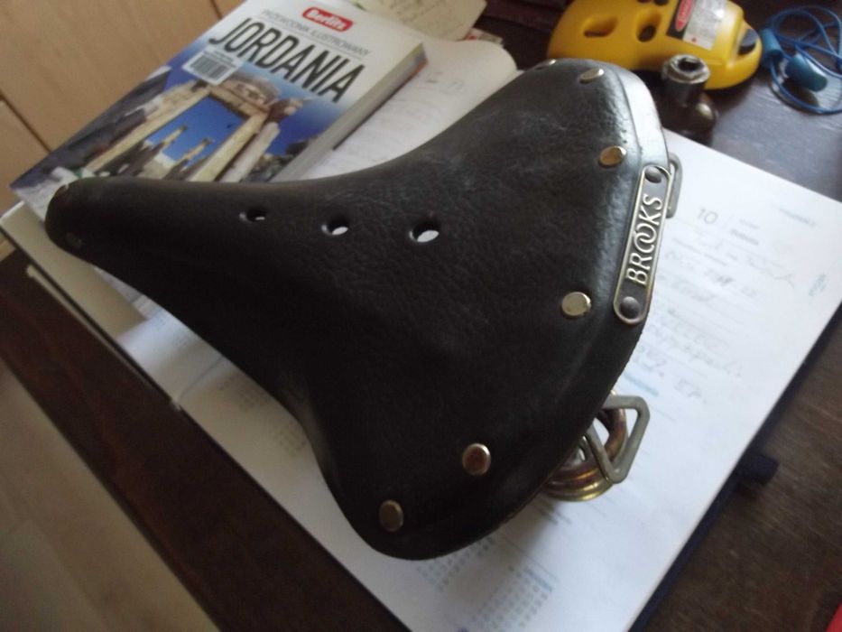 Stylowe skórzane siodło rowerowe Brooks