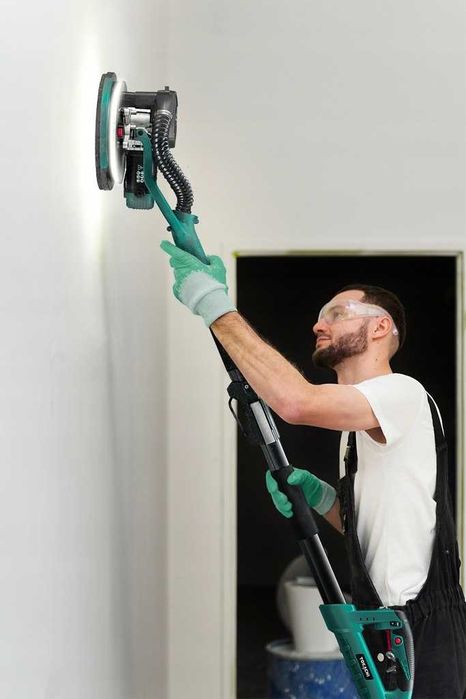 ZESTAW Szlifierka ŻYRAFA do gipsu gładzi tynku ścian tynków 220cm LED