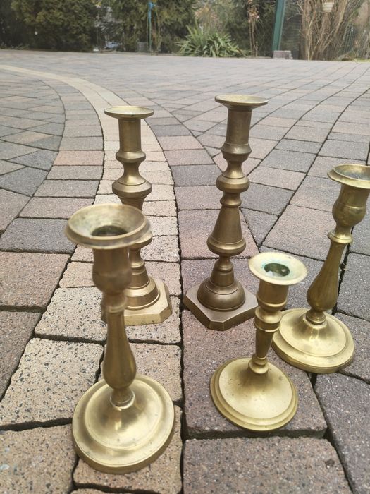 Mosiężne świeczniki