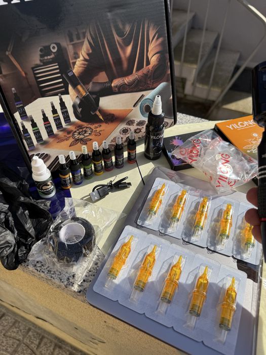 Kit Tatuagem Tattoo COMPLETO Máquina Pen Sem Fios- Fácil Utilizar