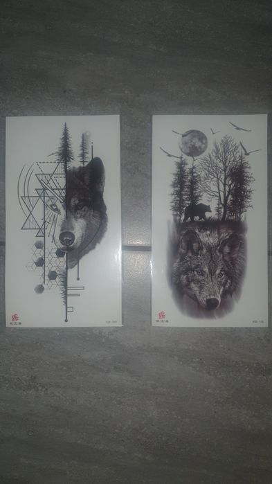 Zestaw dwa tatuaże tymczasowowe wodne