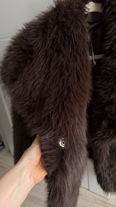 Коричнева екошуба