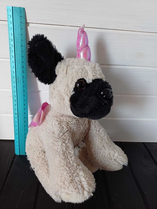 М'яка реалістична собака собачка мопс Pug Toy