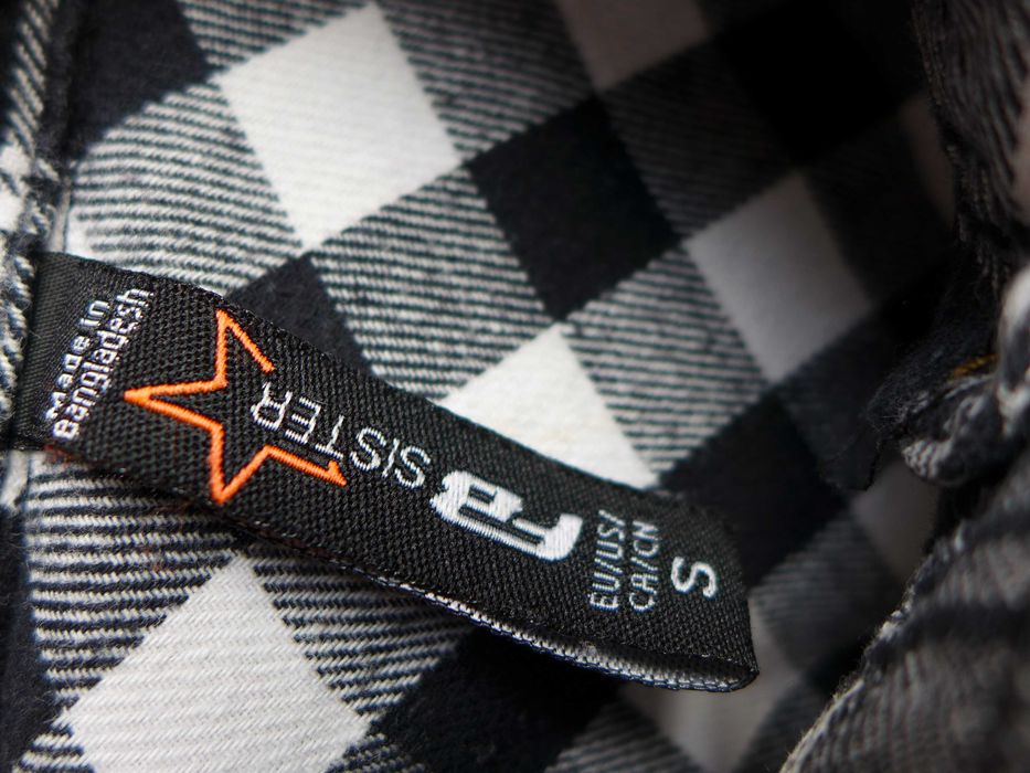 Flanelowa koszula biało-czarna boxy boyfriend skate [bawełna] 36 S