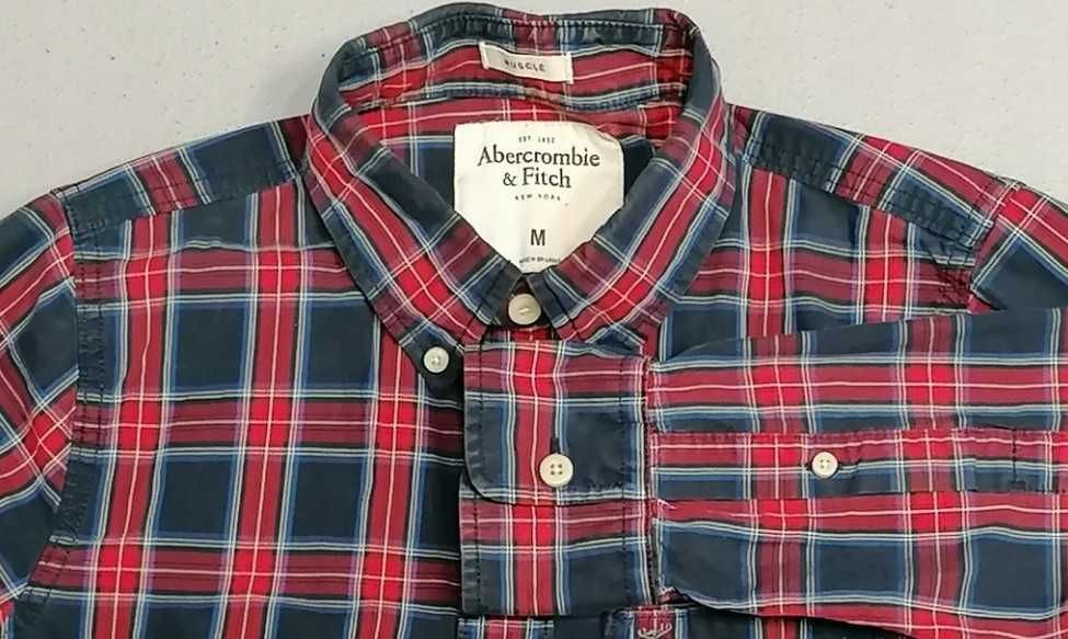 ABERCROMBIE & FITCH oryginalna koszula męska długi rękaw Roz.M