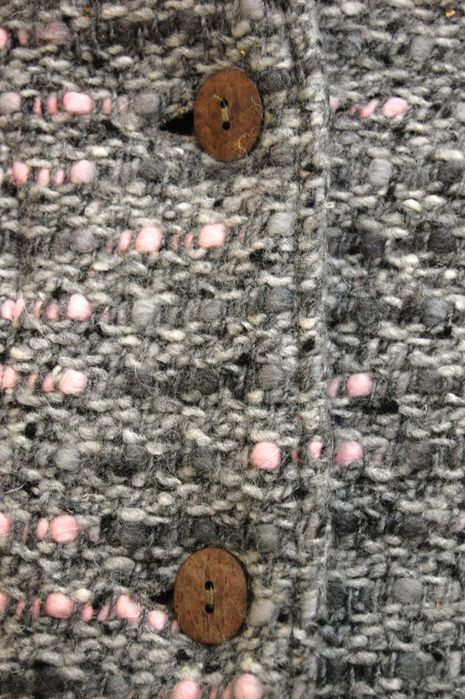 Sweter damski żakiet kardigan Portugalia 36 S szary róż melanż