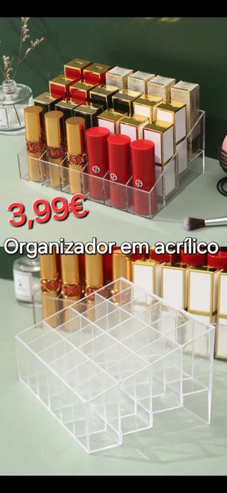 Expositor/Organizador de batons em acrílico novo