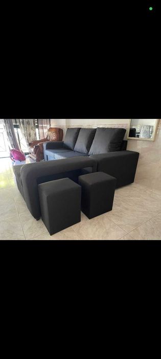 Sofá Novo 2.30x1.60 - 2 pufs na chaise longue
