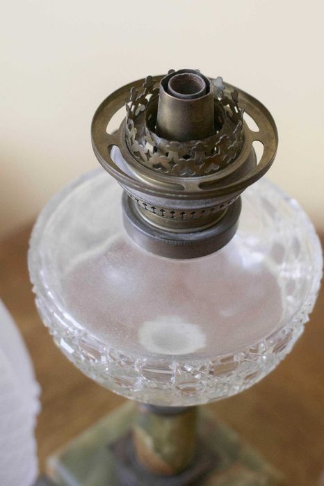 Stara lampa naftowa, sprawna, sygnowana