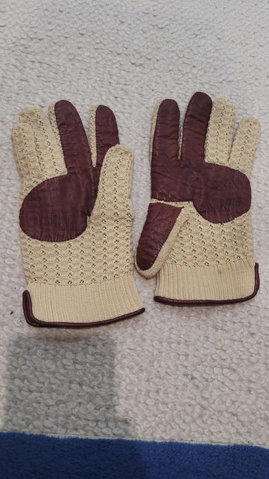 Rękawiczki skórzano bawełniane samochodowe