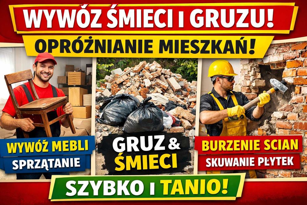 wywóz mebli i śmieci kraków opróżnianie mieszkań piwnic strychów tanio