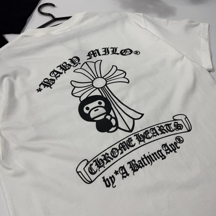 Футболка Bape x Chrome Hearts S-XL тішка бейп хром хартс baby milo