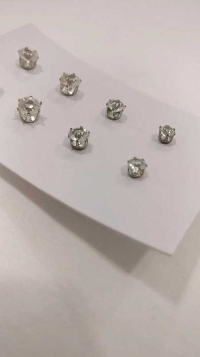 Pack de 4 brincos de prata com zirconias