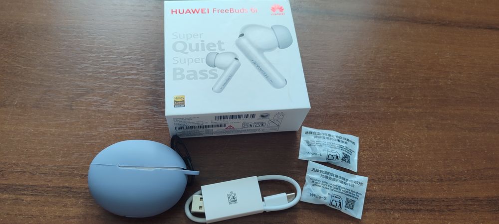 Навушники Huawei FreeBuds 6i білі б/у повна комплектація