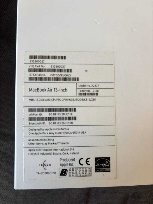 MacBook Air M1 16/512 Silver