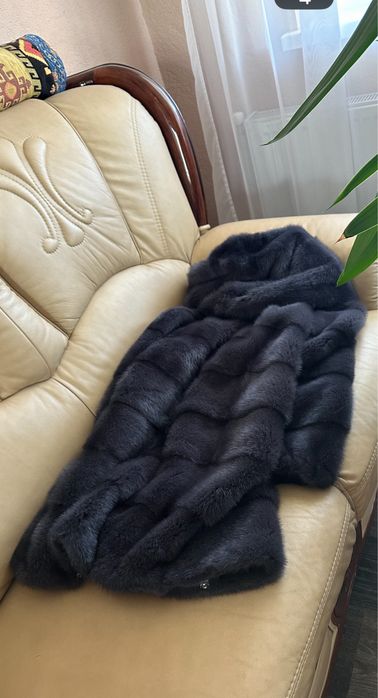 Рр 48.  Норковая шуба ‘сирень’ Италия! !