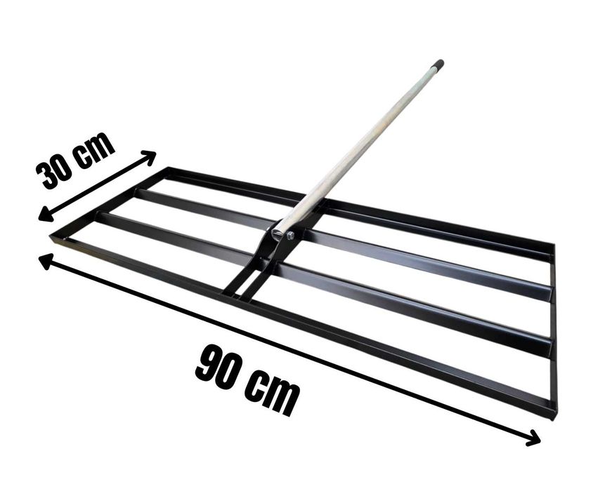 Równiarka do trawnika ręczny niwelator terenu 90 cm TRZONEK