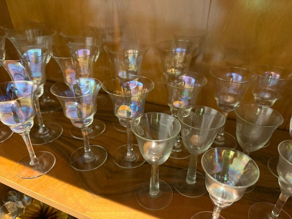 Kieliszki, lampki PRL 28szt!