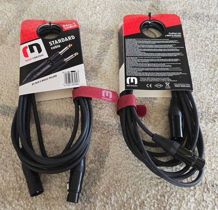 Kable Do Monitorów Studyjnych Red's Music - XLR F / XLR M - Standad