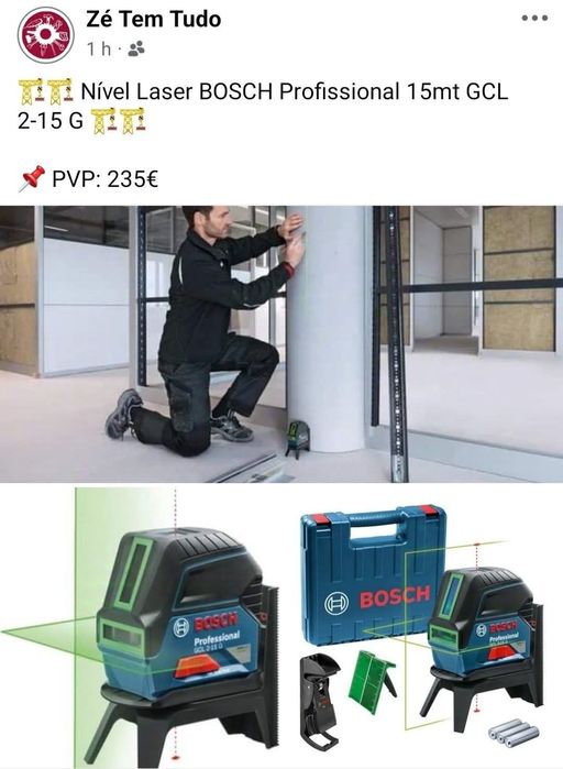 Nível Laser BOSCH Profissional 15 metros