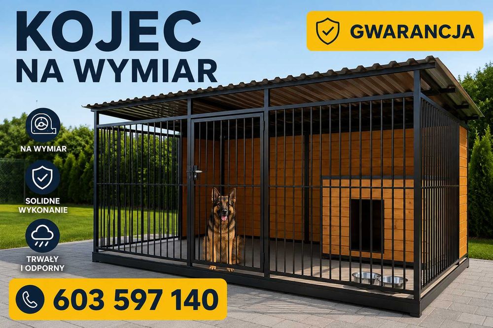 KOJEC Na Wymiar |BEZPIECZNY| Dla Twojego Psa Dostawa i Montaż GRATIS Gwarancja