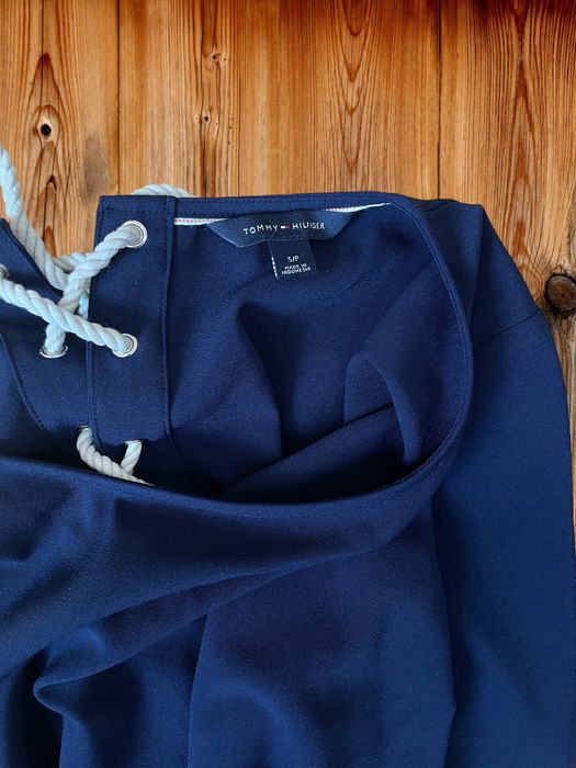 Tommy Hilfiger roz. S granatowa bluzka z długim rękawem
