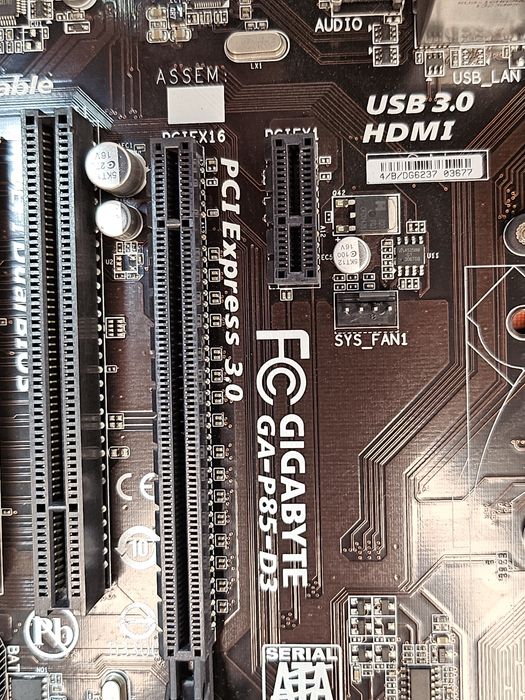 płyta główna to Gigabyte GA-P85-D3. Intel Core i7-4770