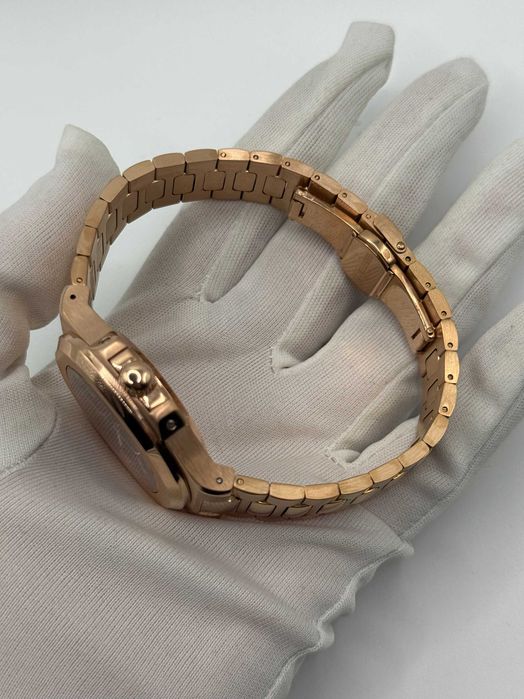 Seiko Mod Zegarek Nautilus Open Heart Rose Gold